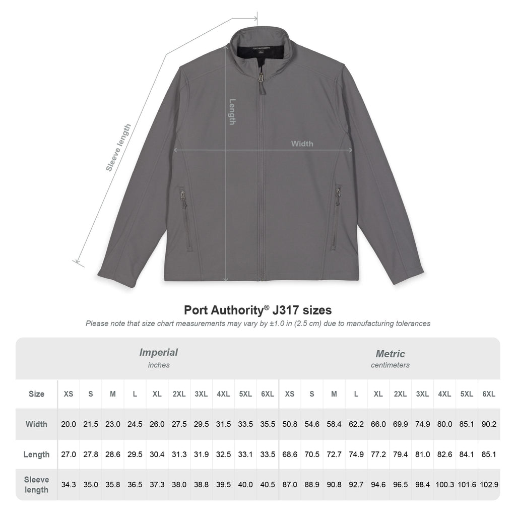 Embroidered Men's Soft Shell Jacket - Classic Black Workwear