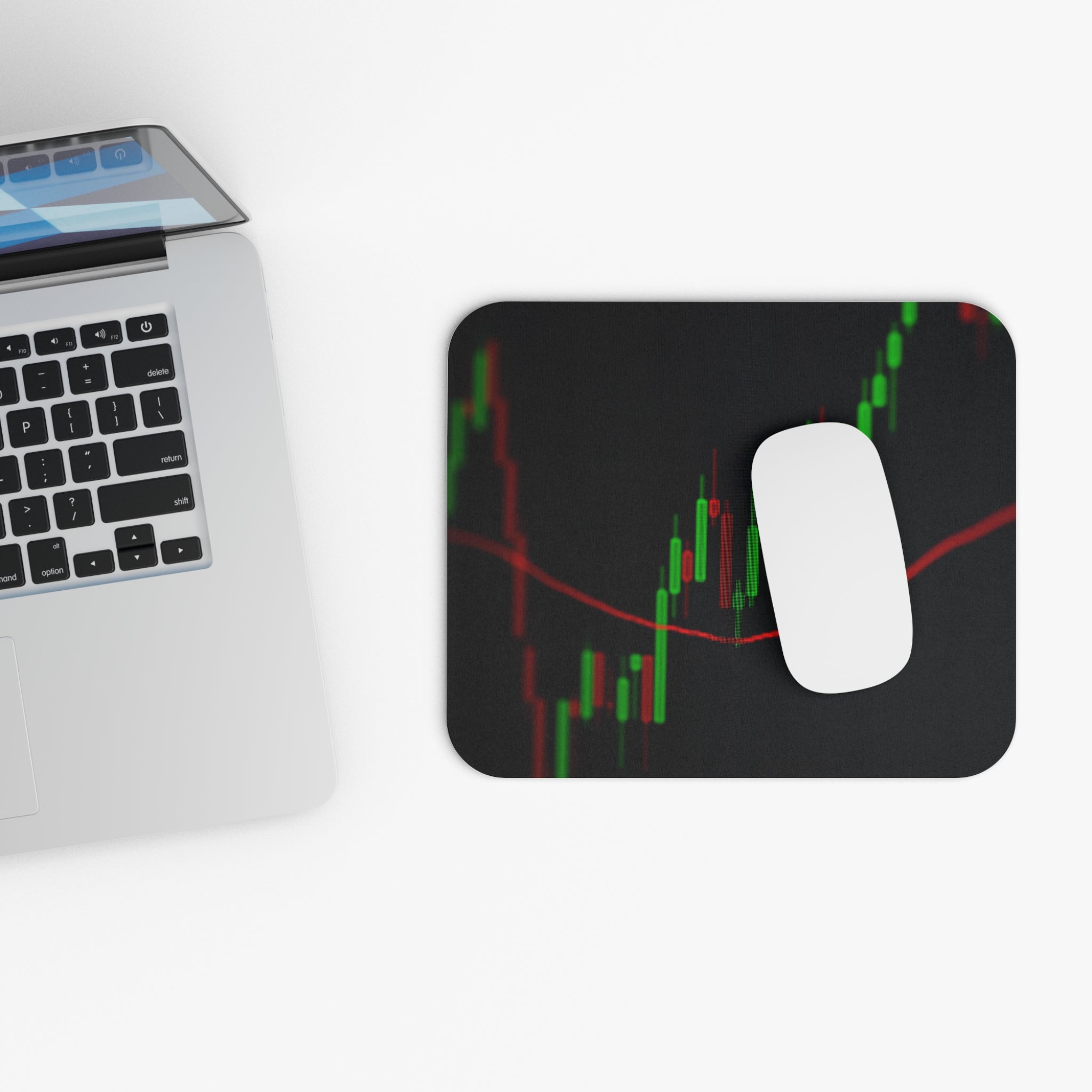 Stock Market Candlestick Mouse Pad — Trading Desk Mousepad