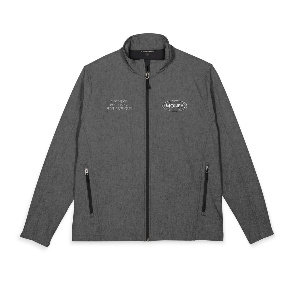 Embroidered Men's Soft Shell Jacket - Classic Black Workwear