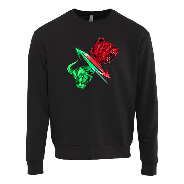 Santa Barbara Lightning Bear Sweatshirt — Green & Red Graphic Crewneck