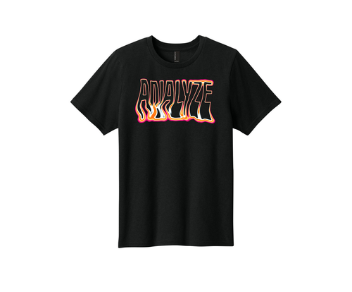 Analyze Flame Youth Tee — Retro Flame Graphic T‑Shirt