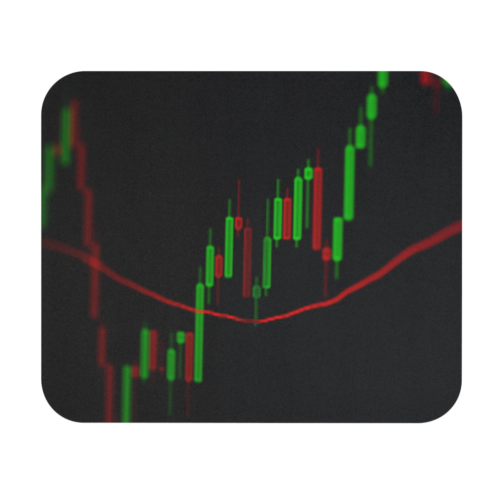 Stock Market Candlestick Mouse Pad — Trading Desk Mousepad