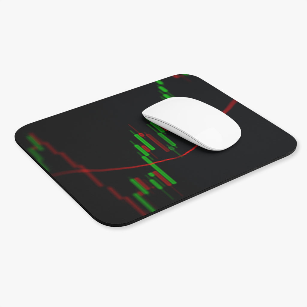 Stock Market Candlestick Mouse Pad — Trading Desk Mousepad