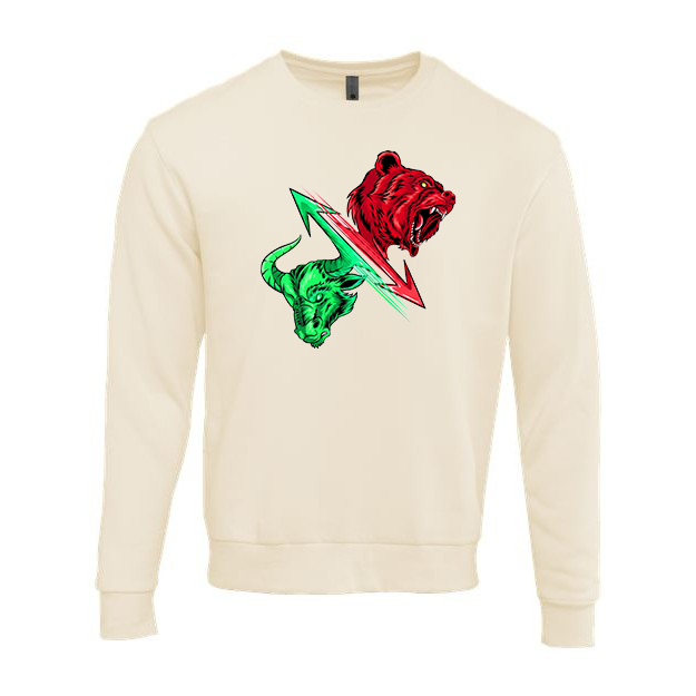 Santa Barbara Lightning Bear Sweatshirt — Green & Red Graphic Crewneck