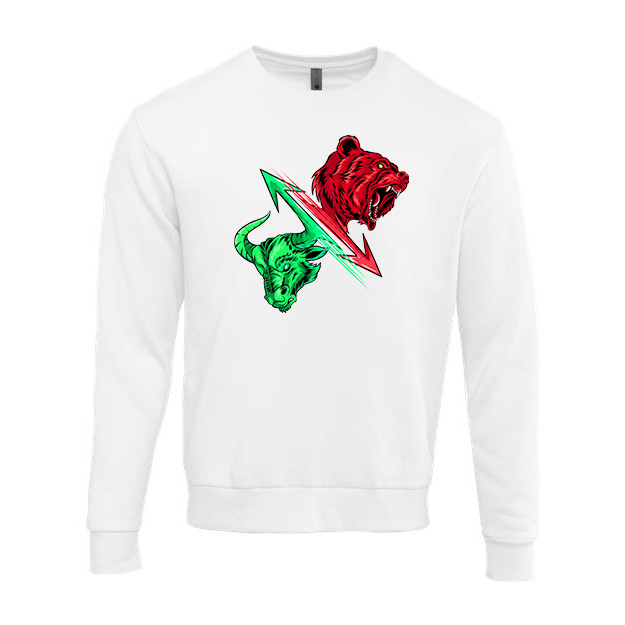 Santa Barbara Lightning Bear Sweatshirt — Green & Red Graphic Crewneck